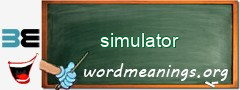 WordMeaning blackboard for simulator